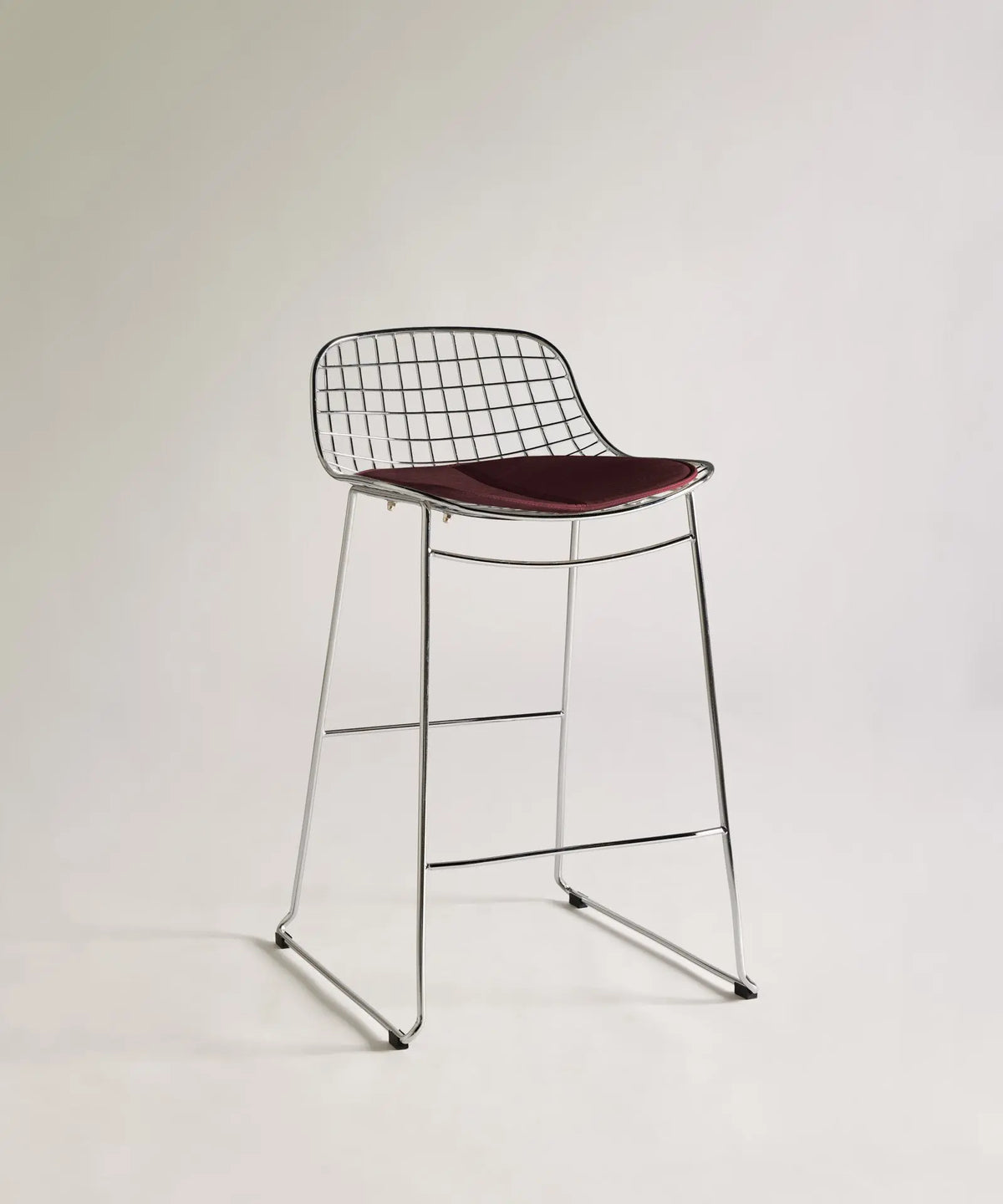 56811757994370 Taburete Alto de Metal Low Back Roma Taburetes Northdeco