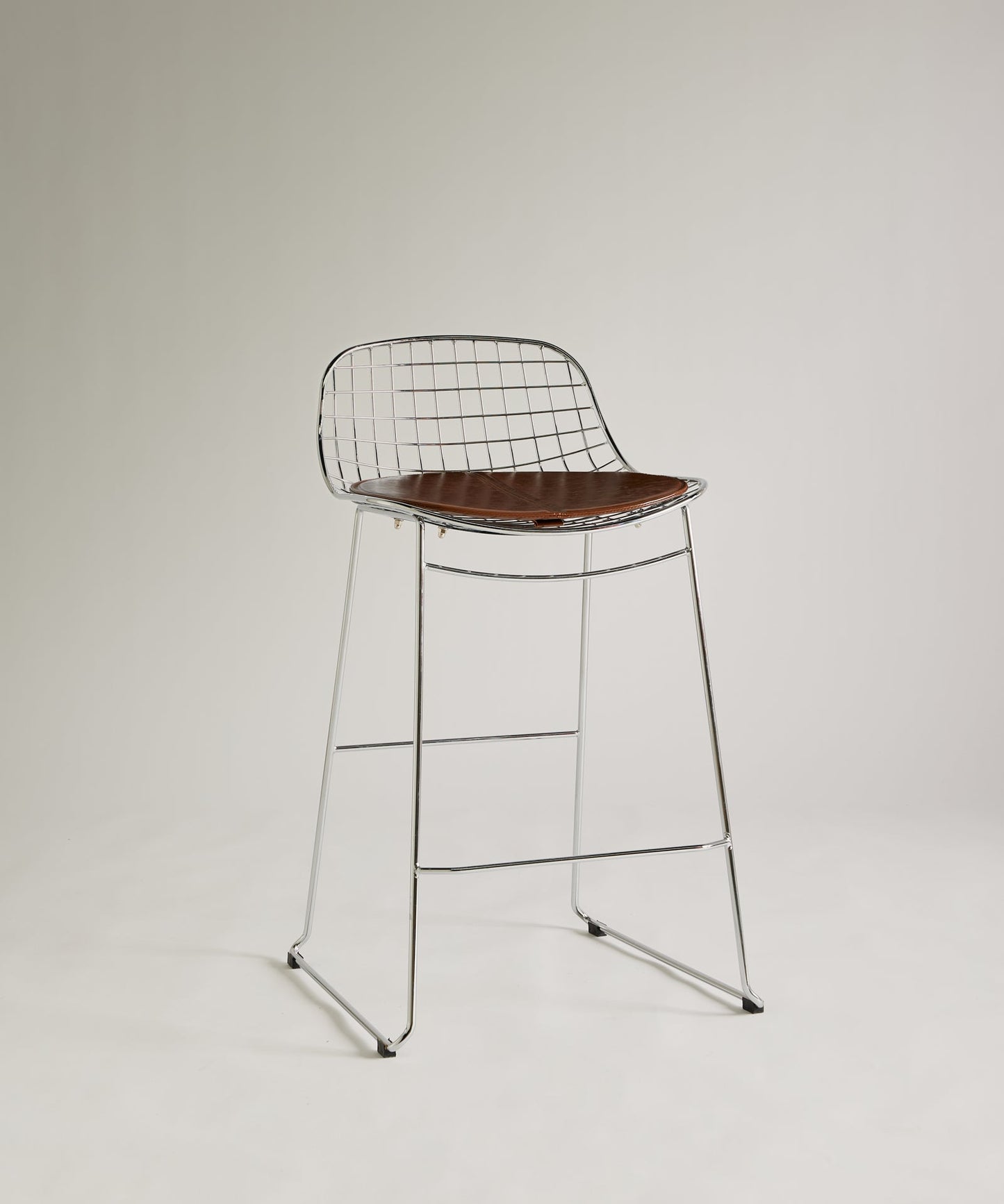 56661866905986 Taburete Alto de Metal Low Back Roma Taburetes Northdeco