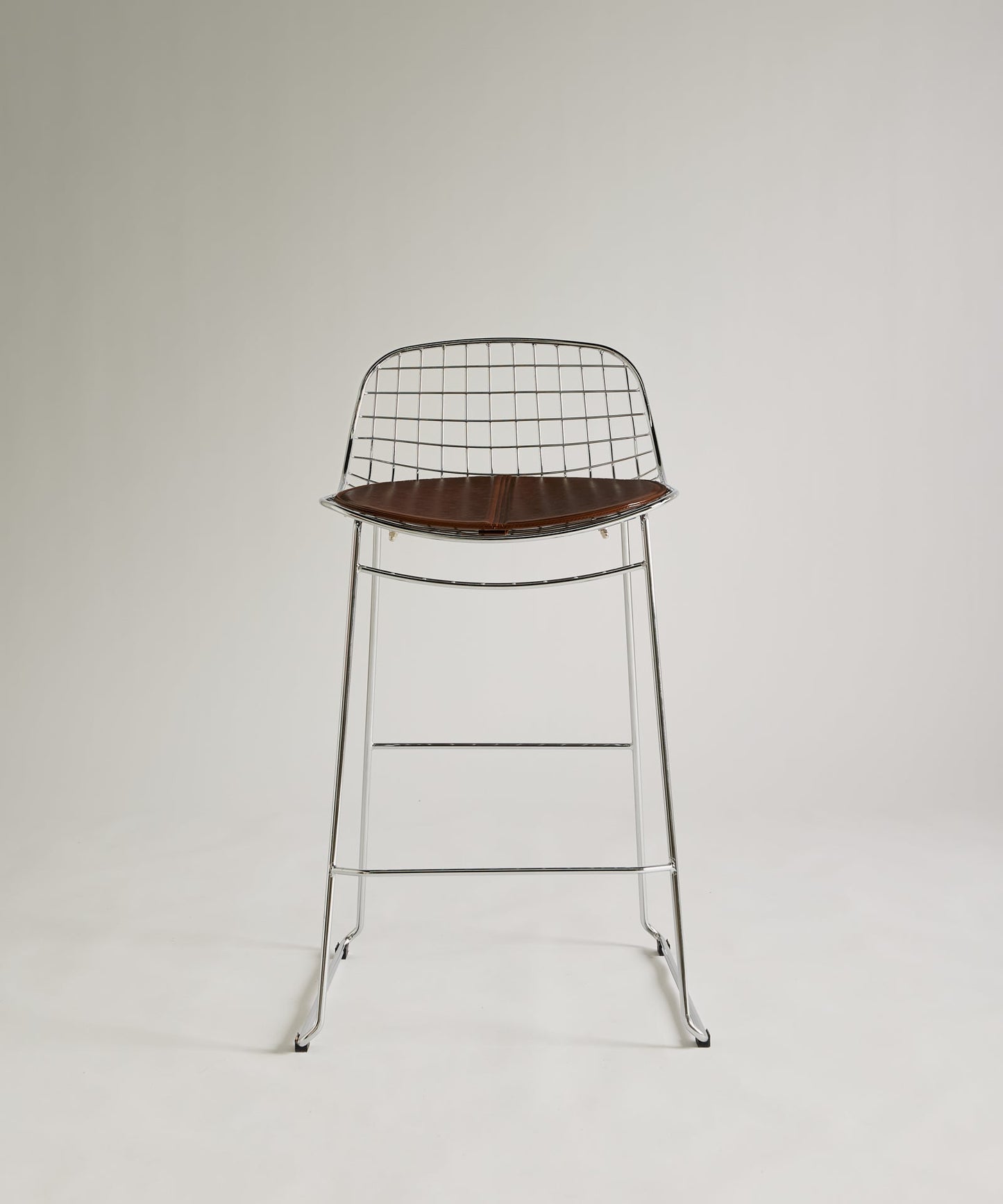 56661866905986 Taburete Alto de Metal Low Back Roma Taburetes Northdeco