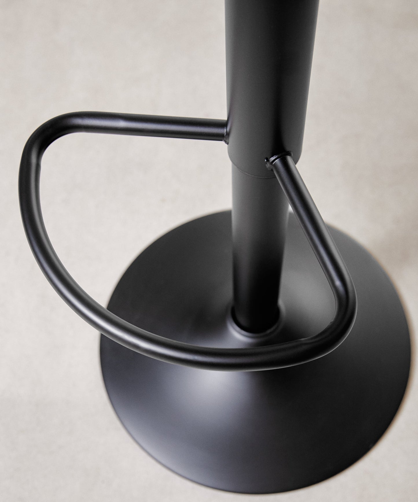 55531152179586 Taburete Alto Regulable en Acero Beige y Madera Nora Taburetes Northdeco