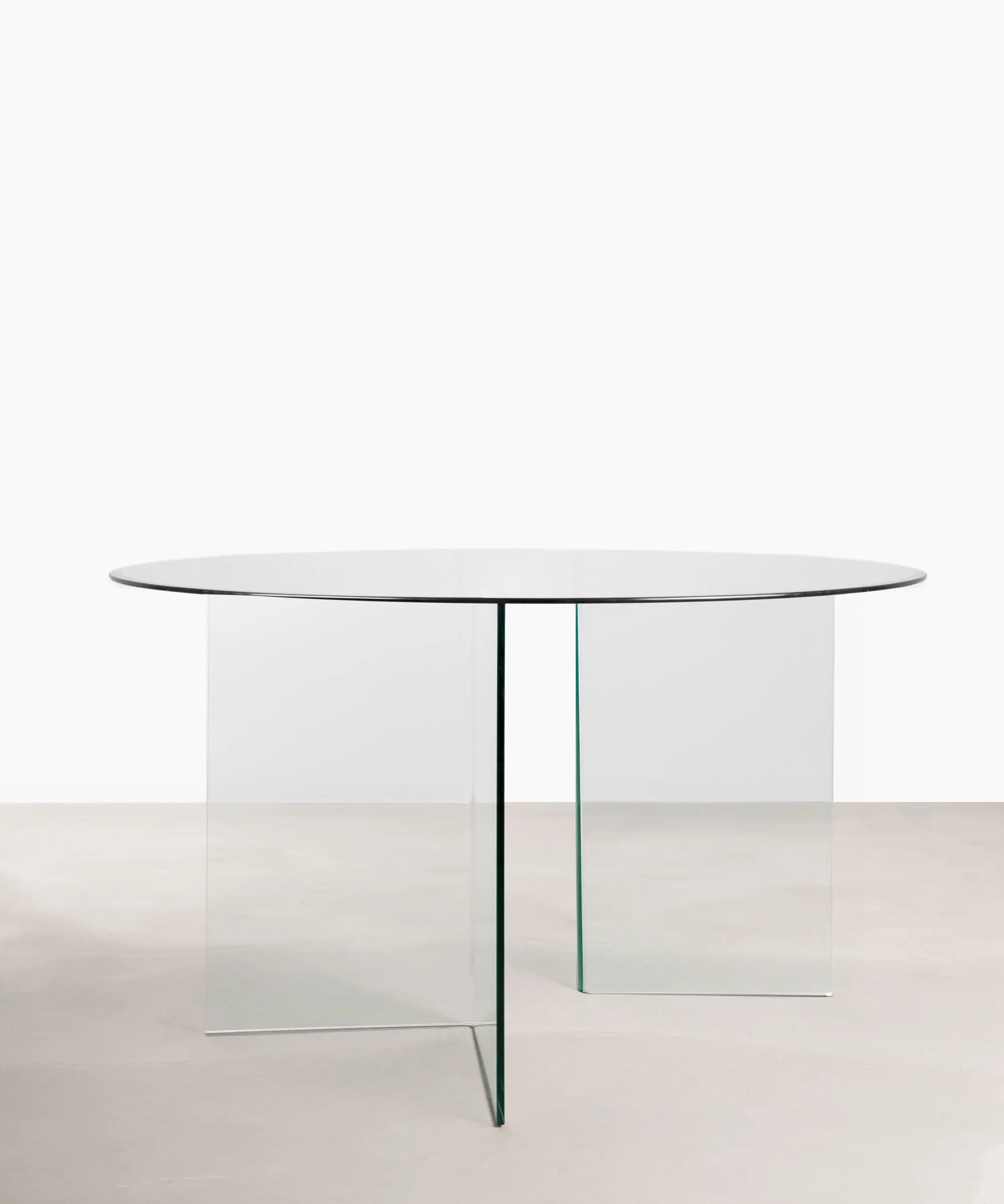 Tavolo da Pranzo Rotondo in Vetro Temperato Ona 137 cm