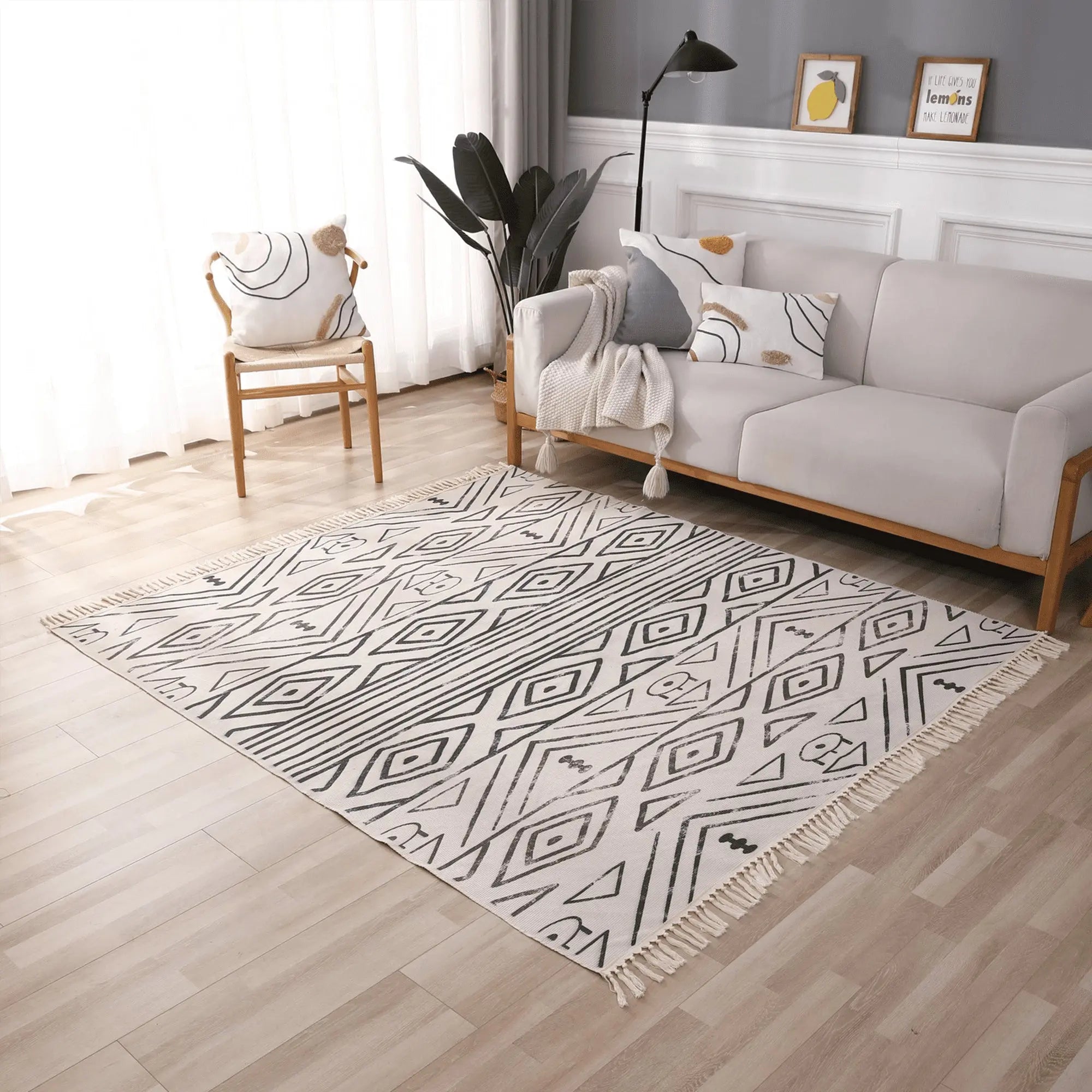 Kiros Ethnic Cotton Rug (120x180 cm) | Northdeco