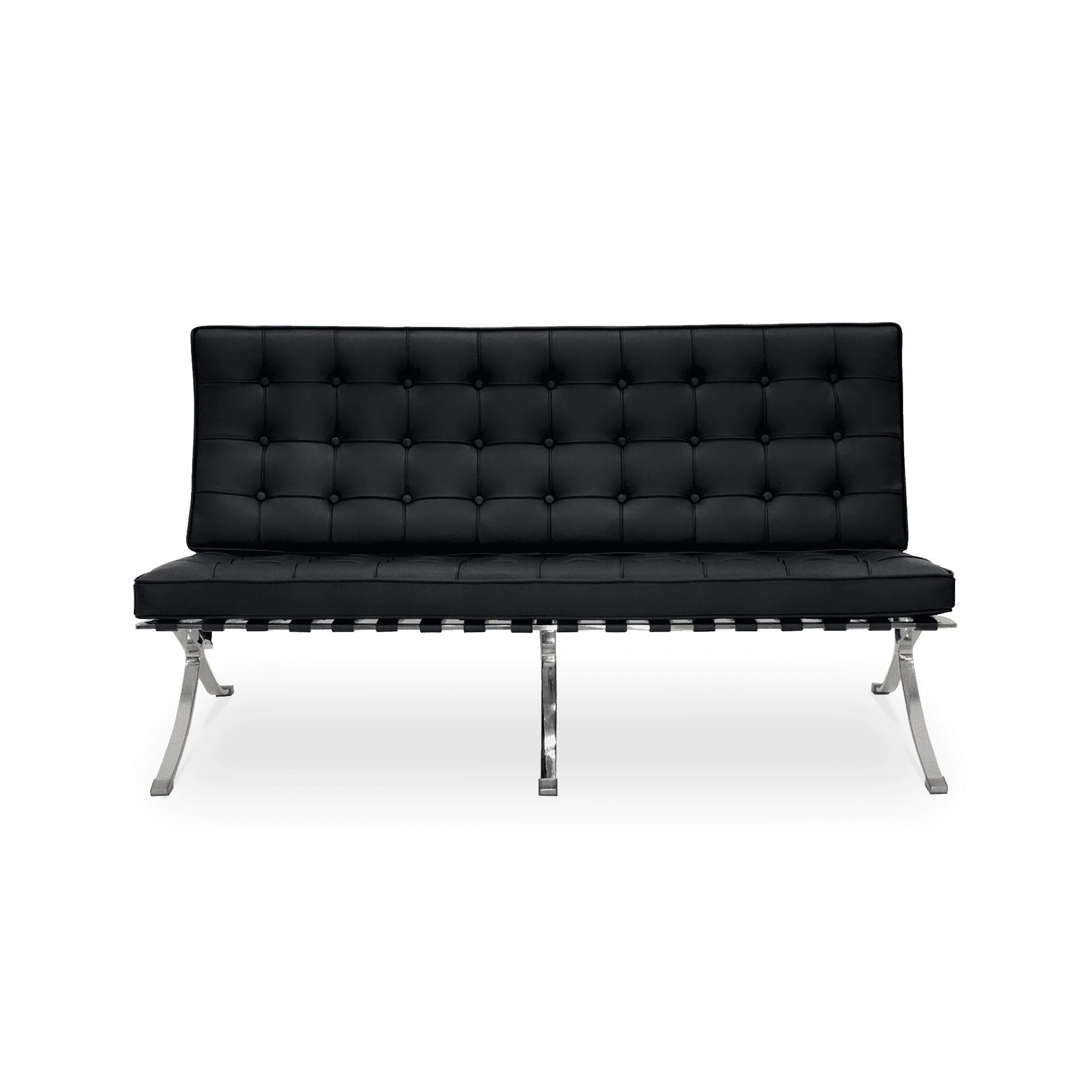 LC2 Style Pequeño - Sofá de 2 plazas Black